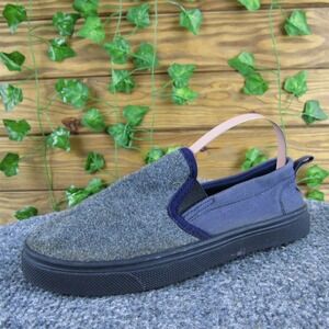 Oomphies Boys 1 Gray Blue Textile Slip-On Sneakers Casual Comfortable